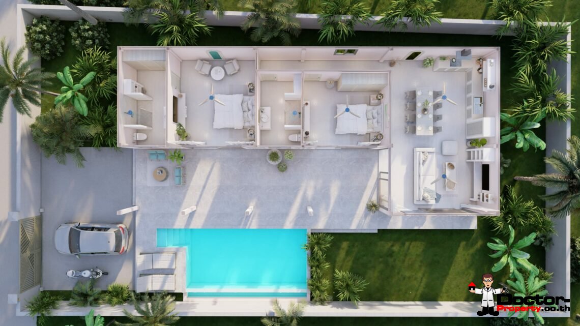 New Cozy 2 Bedroom Private Pool Villa in Mae Nam, Koh Samui – For Sale